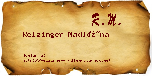 Reizinger Madléna névjegykártya
